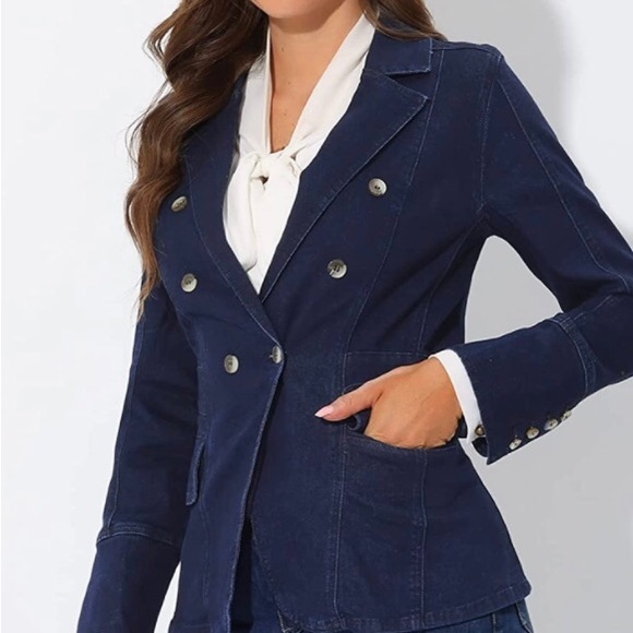 Women’s denim blazer size medium - Picture 3 of 7